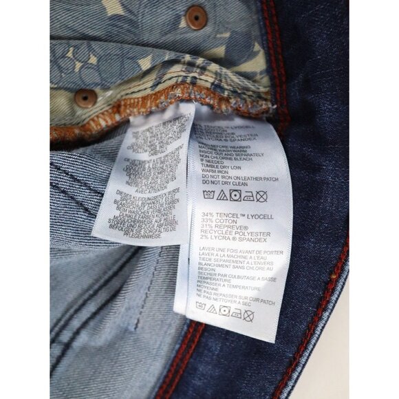 Tommy Bahama Straight Stretch Jeans Men's Size 38x32 Dark Wash Tencel - Picture 6 of 10